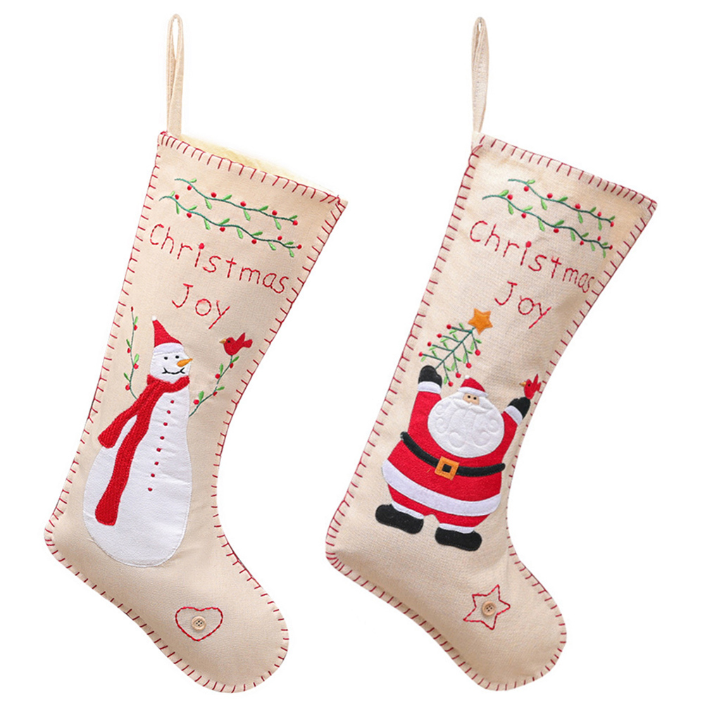 

Christmas Socks Candy Bag Home Cute Santa Claus Snowman Festival Ornaments, 501 Original