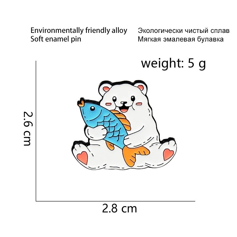 Minimalist Pin Animal Alloy Stoving Varnish Unisex Brooches