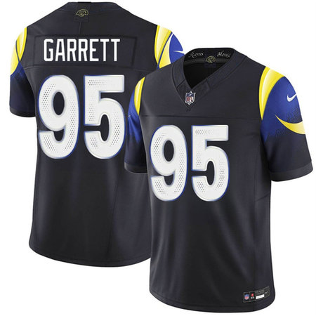 Youth Los Angeles Rams #95 Myles Garrett Black 2025 Rivalries Collection Vapor F.U.S.E. Limited Jersey