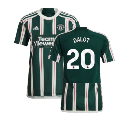 Manchester United Diogo Dalot 20 Away Shirt Kit 2023-2024