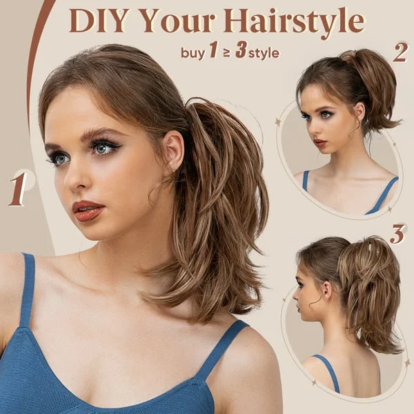 Synthetic Fiber Clip-In Wig Bun