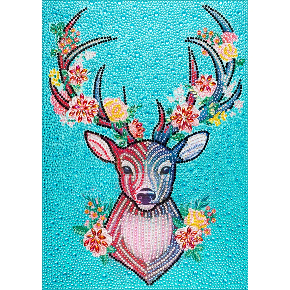 Cute Elk - Full Drill - Diamond Painting（30*40cm)