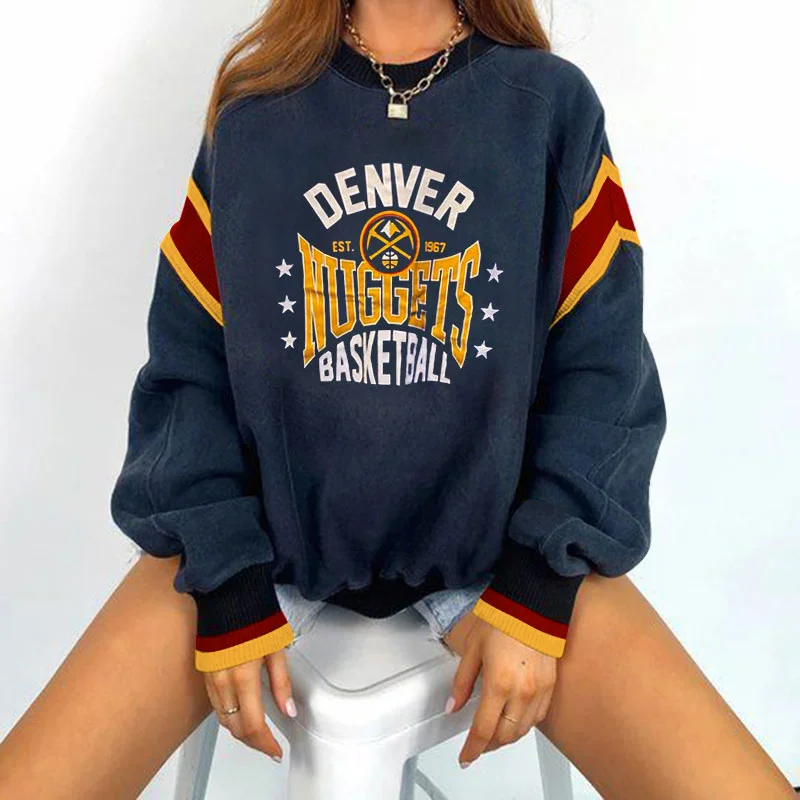 Women's Vintage Denver Nuggets Basketball Sweatshirt