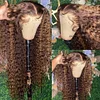 100% Human Hair HD 360 Lace Honey Blonde Deep Wave Wig