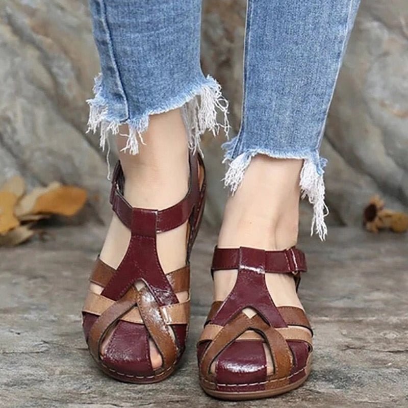 2021 Shoes Woman Sandals Casual Women's Sandalias Retro Women Sandals Female Gladiator Beach Ladies Wedges Shoes Plus Size