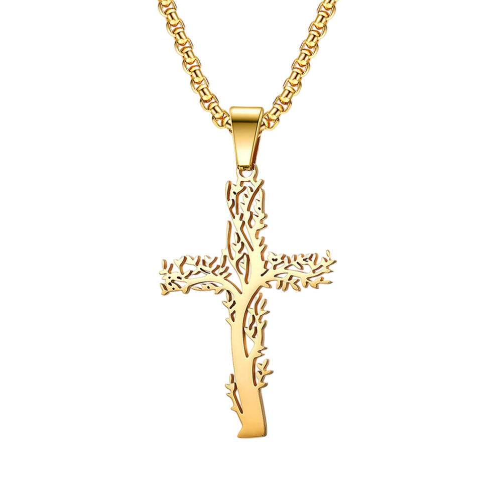 Gold/Silver/Black Cross Stainless Steel Polished Pendants
