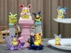 Eevee Family Cosplay Pikachu Enjoying Afternoon Tea Set - Pokemon Resin Statue - QN Studios