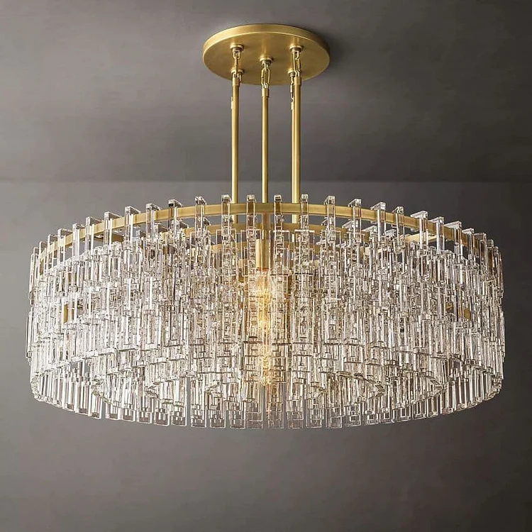 Marignan Multi-Tier Crystal Chain Round Chandelier 48" Vjlight