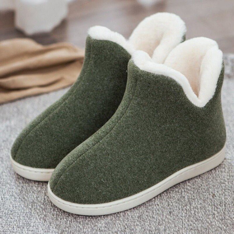 Comfortable Winter Fur Shoes Men's Indoor Plush Slippers Male Home Warm Shoes Booties Slippers For Men House Shoes Slipper 2021