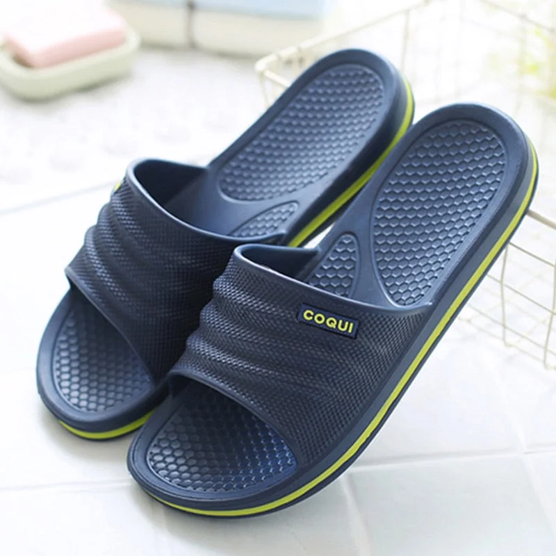 Home Men Slippers Summer Indoor Floor Non-slip Slippers Couple Platform Slippers Women EVA Non-slip Women's and Men'sSlippers