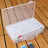 (US Only)64-Grid Clear Plastic Diamond Painting Storage Box Rhinestone Beads Organizer