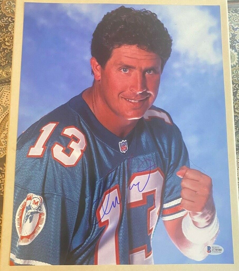 Dan Marino signed autographed 11x14 Photo Poster painting Dolphins Hall of Fame Beckett COA