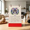 Butterfly Flowers Diamond Art Monthly Flip Tabletop Calendar January 2027 - December 2027 Small Desktop Calendar Planner for Living Room Bedroom Office Desk Gift Giving