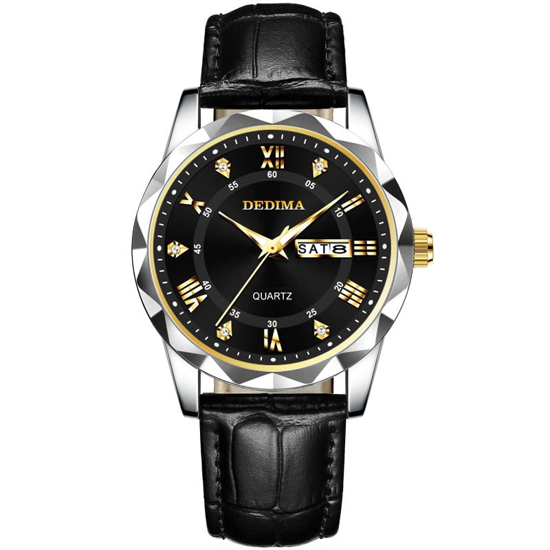 Casual Classic Style Color Block Solid Color Buckle Quartz Men’s Watches