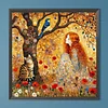 Diamond Painting-5D Full Round Drill Girl and Tree(40x40cm)