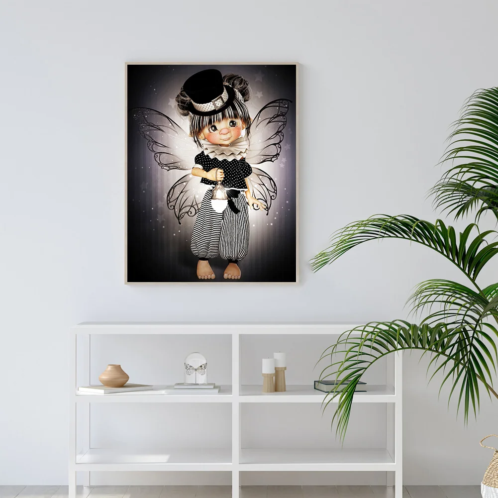 Diamond Painting 5D DIY Big Eyes Doll Wing Full Round Drill Picture (A4057)