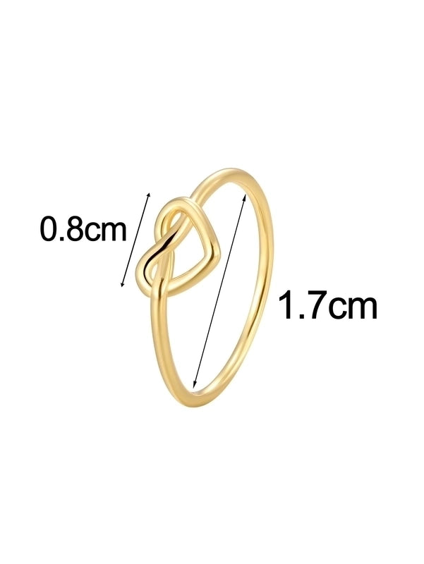 Copper 18K Gold Plated Inlay Sun Heart Shape Shell Shell Zircon Rings