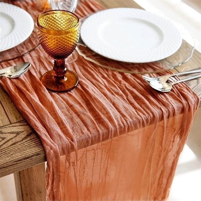 Vacation Solid Color Polyester Table Runner