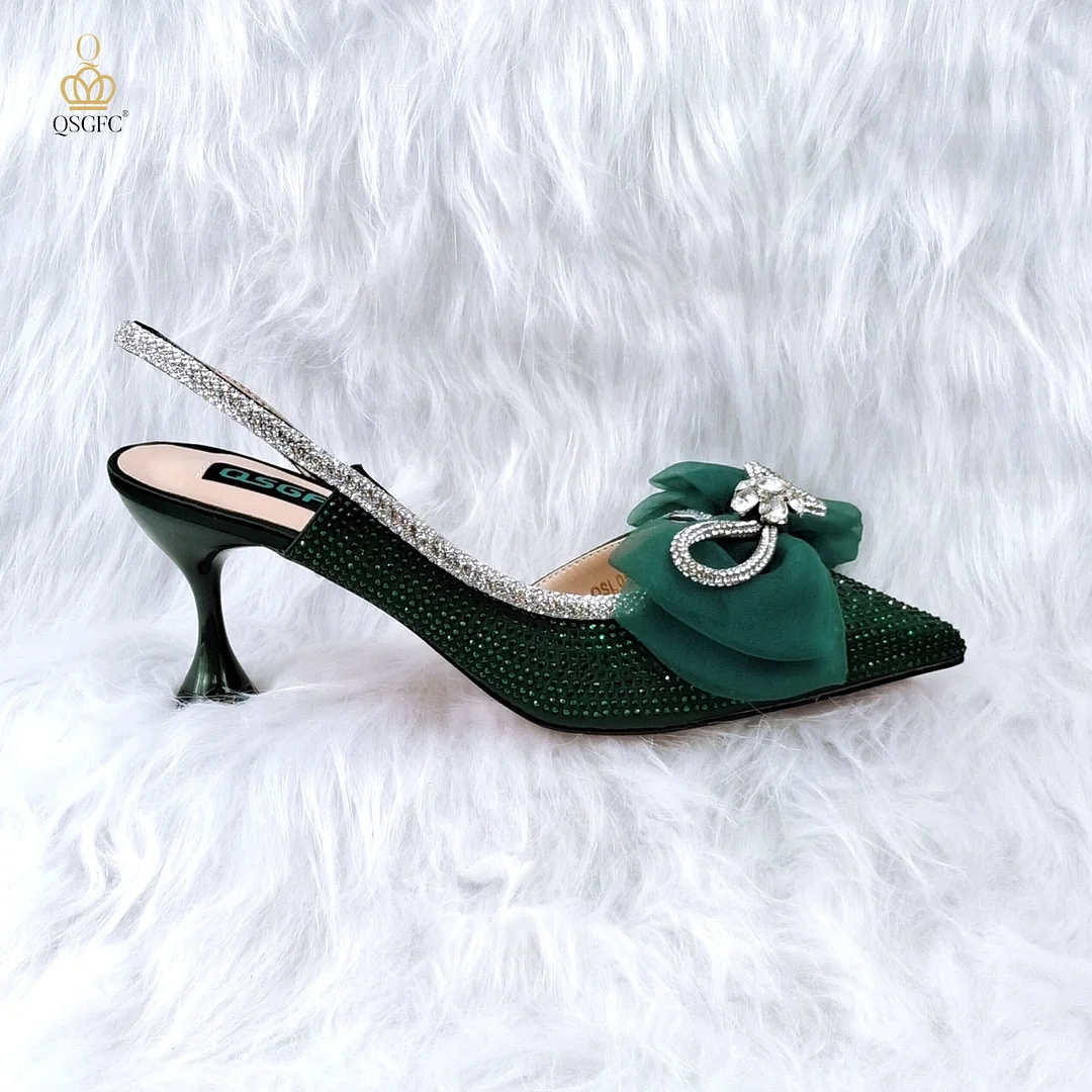 The latest INS Style Shoes And Bags To Match With Beautiful And Noble Ladies Shoes And Bag Decorated With Large Bows Party Shoes