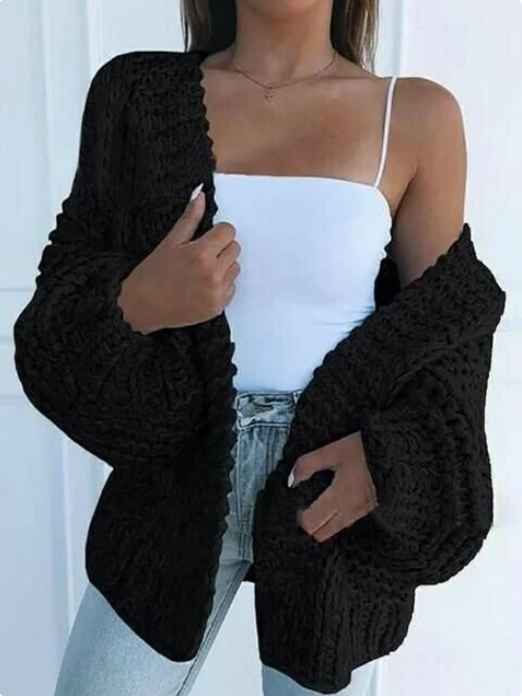 Solid Color Knitted Comfy Sweater Cardigan