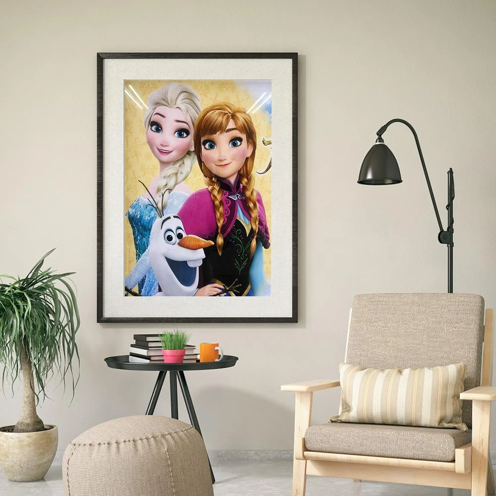 Diamond Painting - Full Round Drill - Frozen Figure(30*40cm)