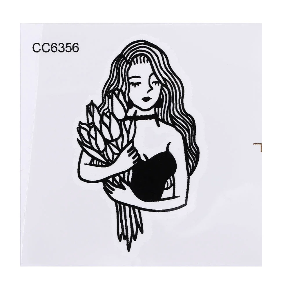 1Pcs Black Cool Girl Flying Bird Disposable Waterproof 3D Tattoo Sticker Women Sexy Wrist Tattoo Body Art Temporary Tattoo Paper