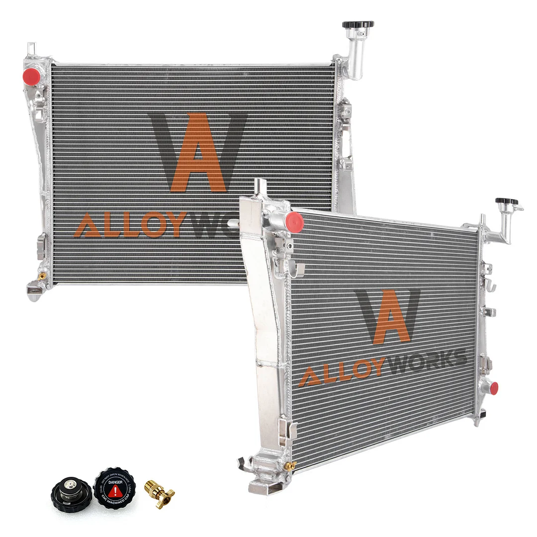 Alloyworks Jeep Dodge 4 Row Aluminum Radiator for 2011-21 Grand Cherokee Durango 3.6 5.7L