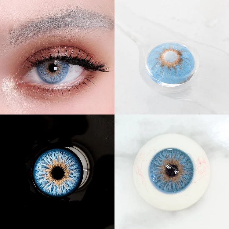 【U.S WAREHOUSE】Wildness Blue Colored Contact Lenses