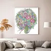 uk.everydayedeals (Limited Stock)Cross Stitch - 14ct Stamped - Fleur de rose violette (33*36cm)