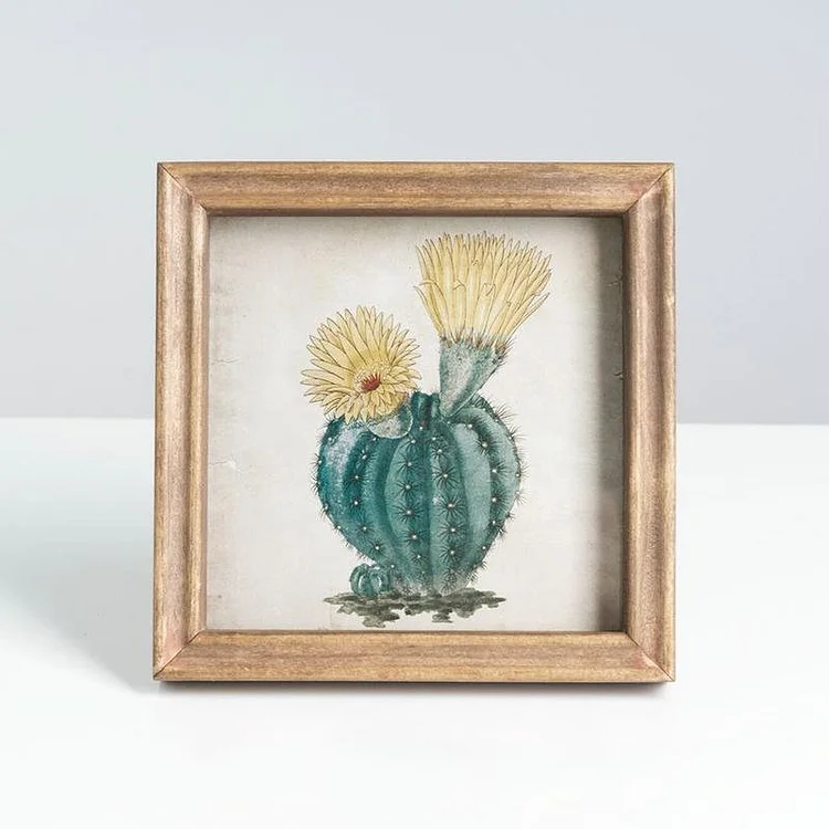 Wooden Cactus Frame Art