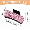 Pink Flowers DIY Diamond Painting Claw Clips for Adults Beginners Diamond Art Western Hair Clips Anti-Slip Design for Women Long Short Hairstyle Jewelry Supplies