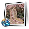 Sakura Garden Ancient Beauty Special Shaped DIY Partial Drill Diamond Painting Kit for Adults Beginners Home Decor Diamonds Paintings Gem Art 30x30cm