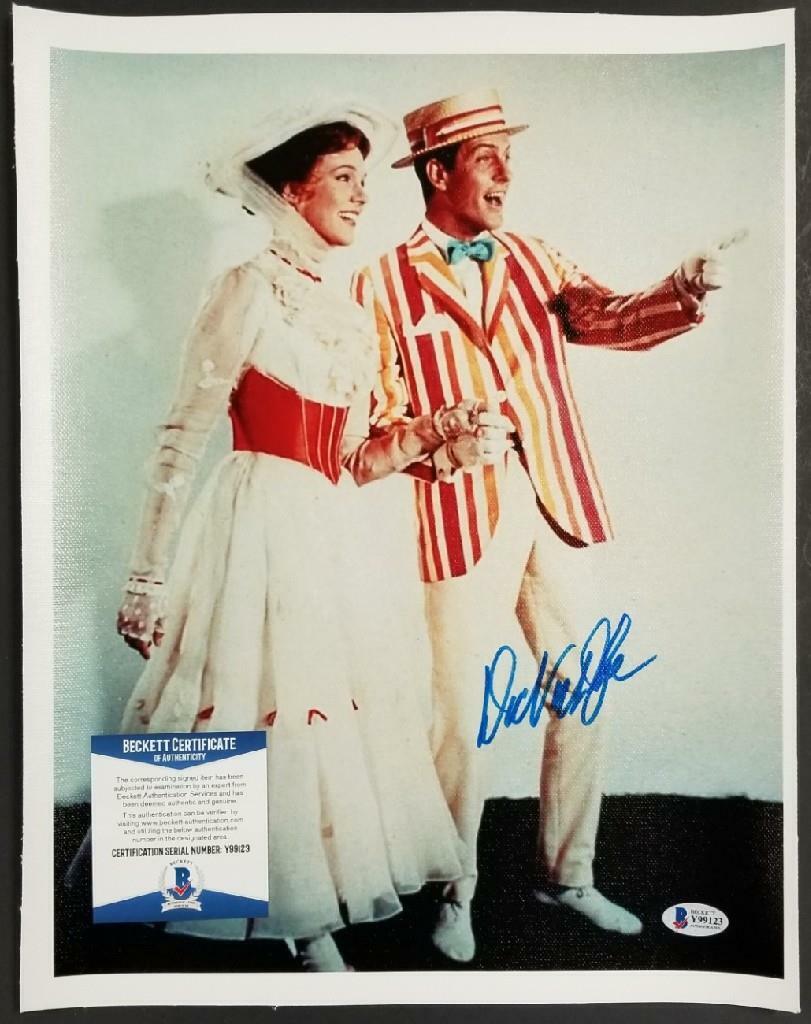 Dick Van Dyke autograph signed Mary Poppins 11x14 Canvas Photo Poster painting #7 ~ BAS COA