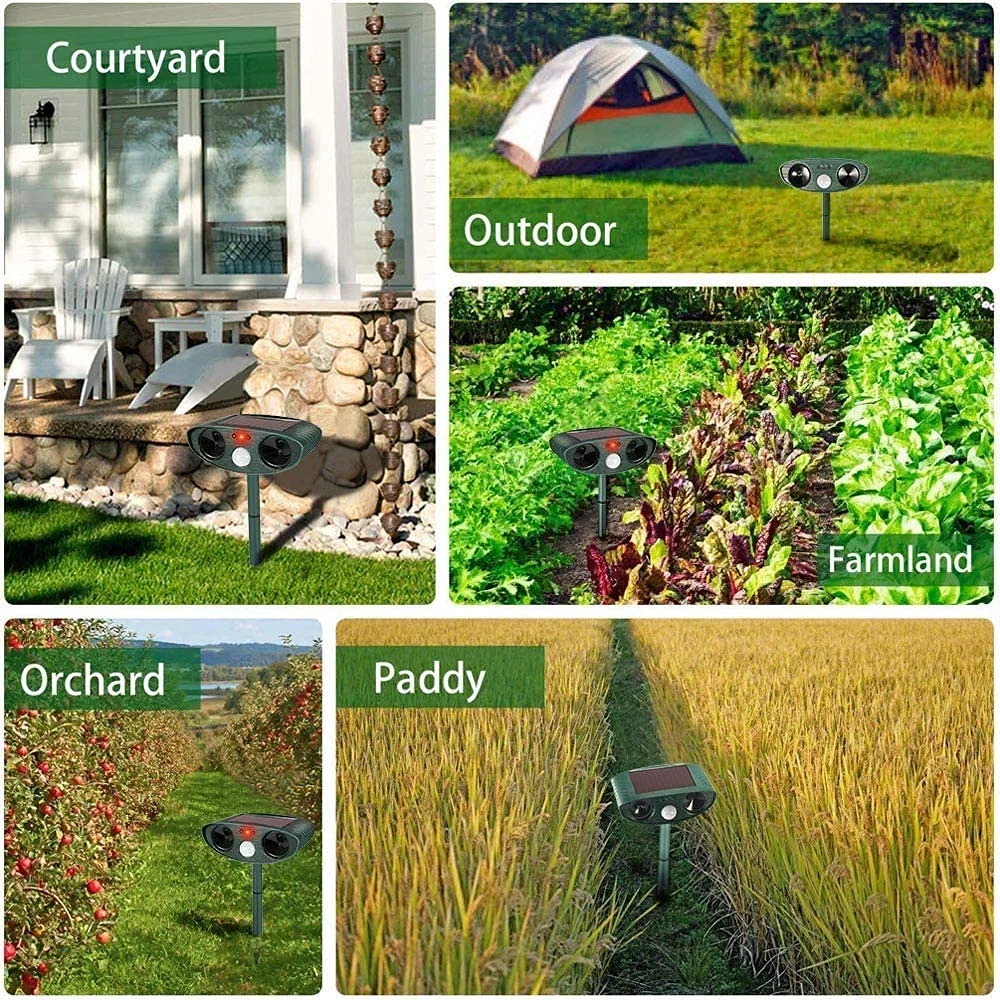 Raccoon Outdoor Ultrasonic RepellerSolar Powered