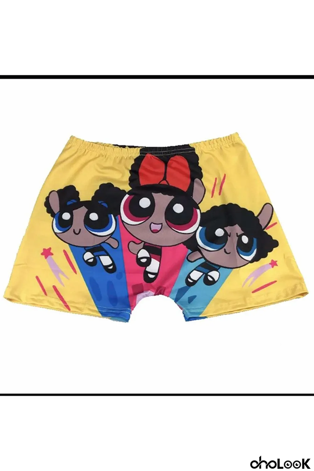 multicolor Polyester Elastic Fly Low Print Straight shorts Bottoms