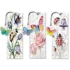 3Pcs DIY Pearl Diamond Painting Bookmark with Butterfly Pendant Diamond Art Bookmark Home Office Supplies Gift for Book Lovers