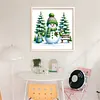 Xmas Tree Snowman-Partial 11CT Stamped Cross Stitch Bead Embroidery 36*36cm/14.17*14.17in tapestrymarket