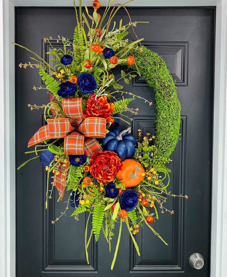 Extra Large Fall Wreaths for Front Door Designer Fall Wreath image 8