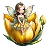Diamond Painting-DIY Full Square Drill Yellow Cute Flower Fairy(35*35CM)