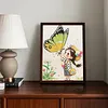 Diamond Painting-DIY Special Shaped Drill Pearl Painting Butterfly and Girl(30x40cm)