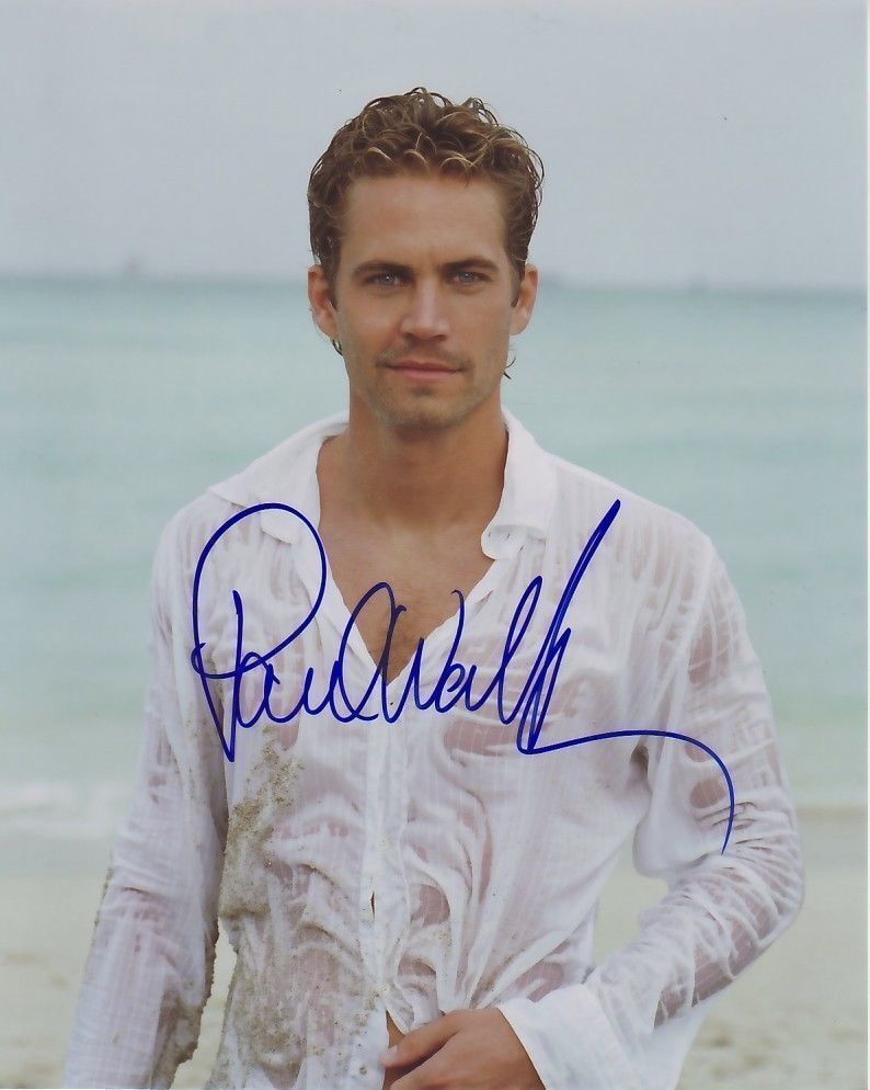 PAUL WALKER AUTOGRAPH SIGNED PP Photo Poster painting POSTER