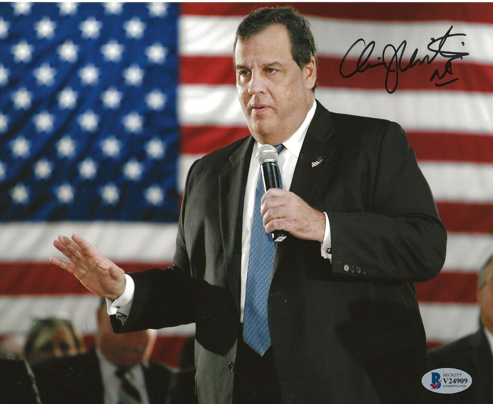 Chris Christie New Jersey Governor signed 8x10 Photo Poster painting autographed 3 BAS Beckett