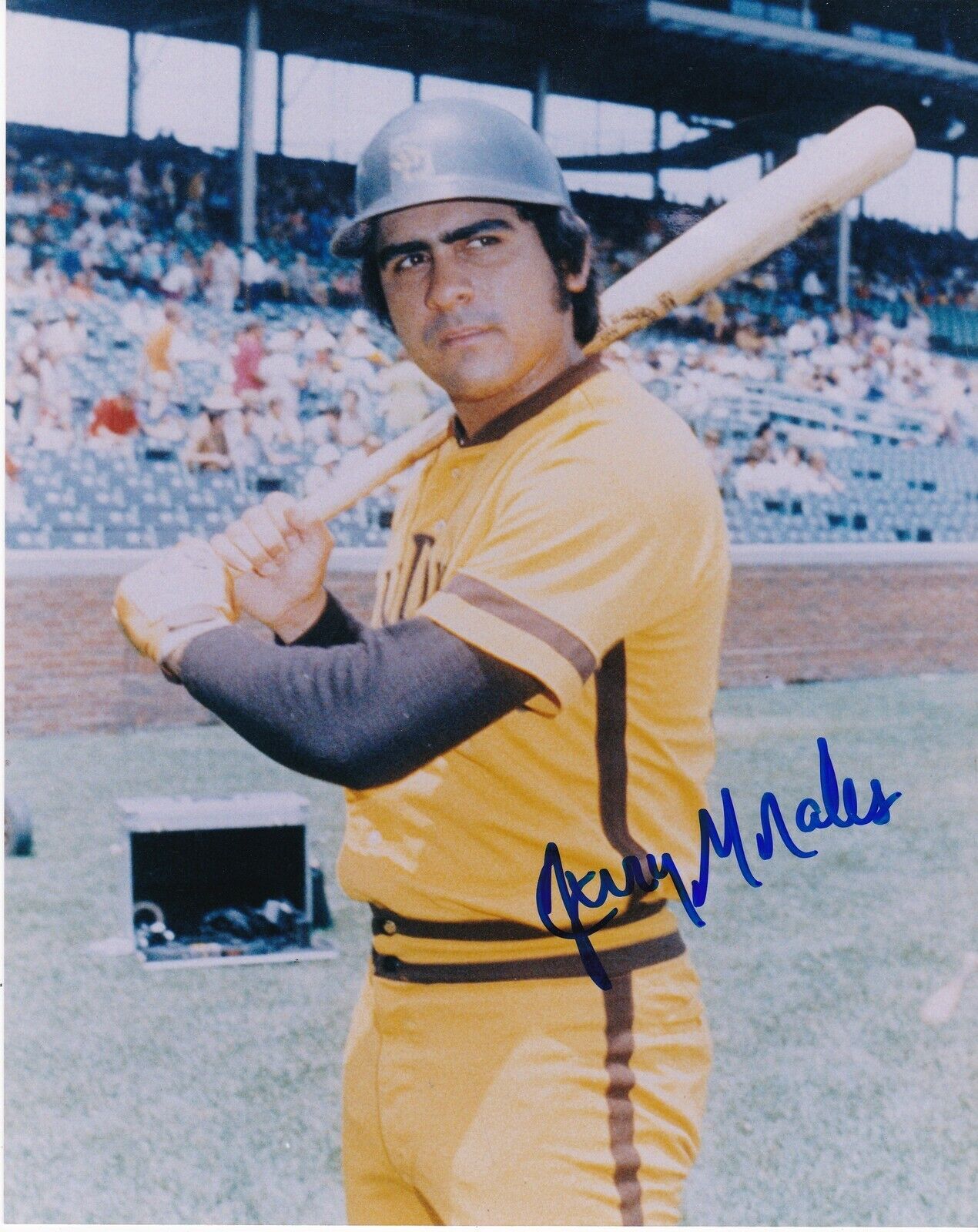 JERRY MORALES SAN DIEGO PADRES ACTION SIGNED 8x10