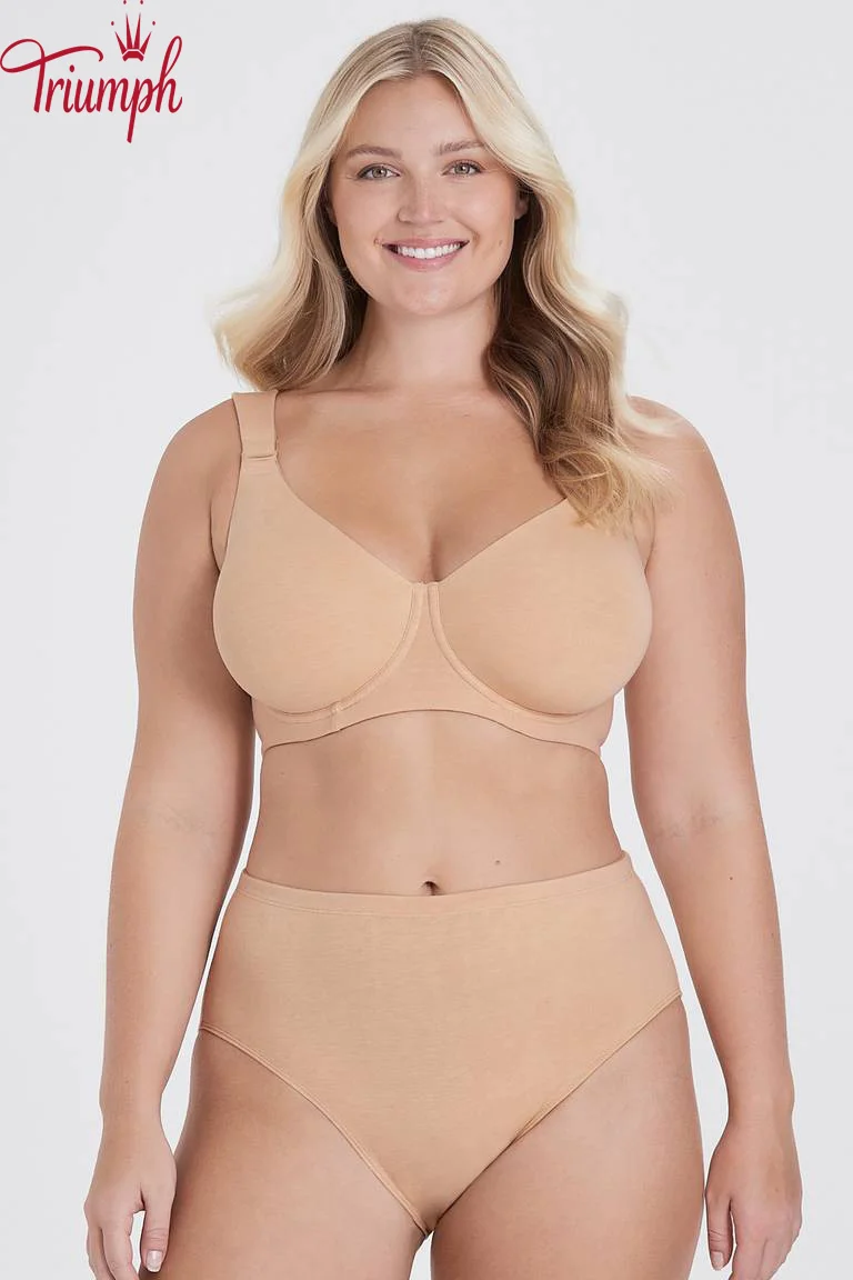 Triumph - (4 peças) Soutien de algodão com armação