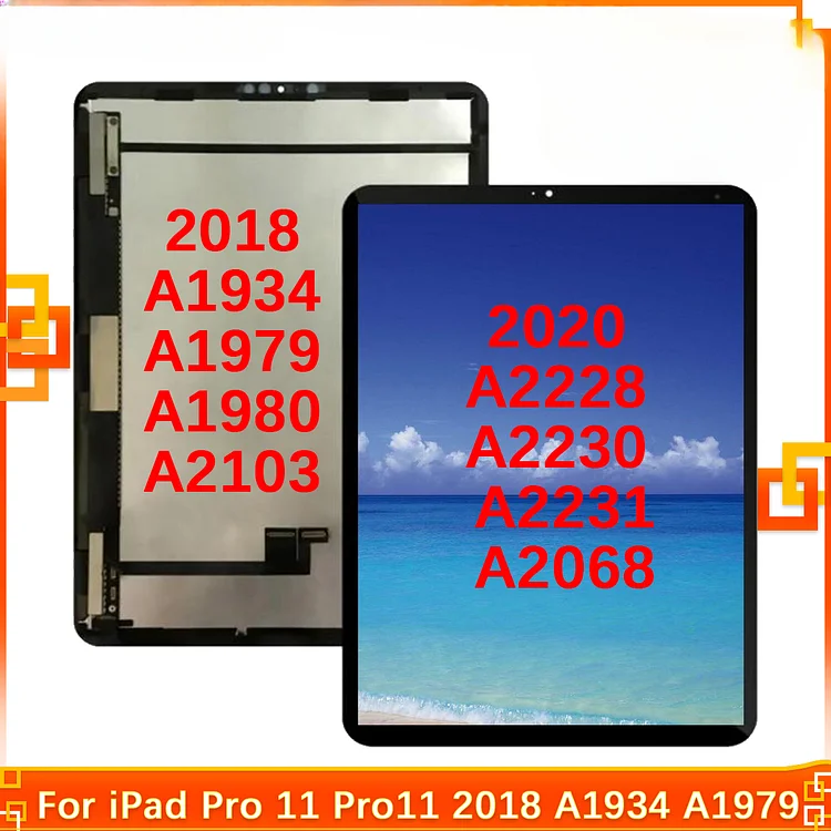 Original For Apple iPad Pro 11 1st 2nd A1980 A1934 A1979 A2013 A2068 A2230 A2228 LCD Touch Screen Panel Replacemet Display