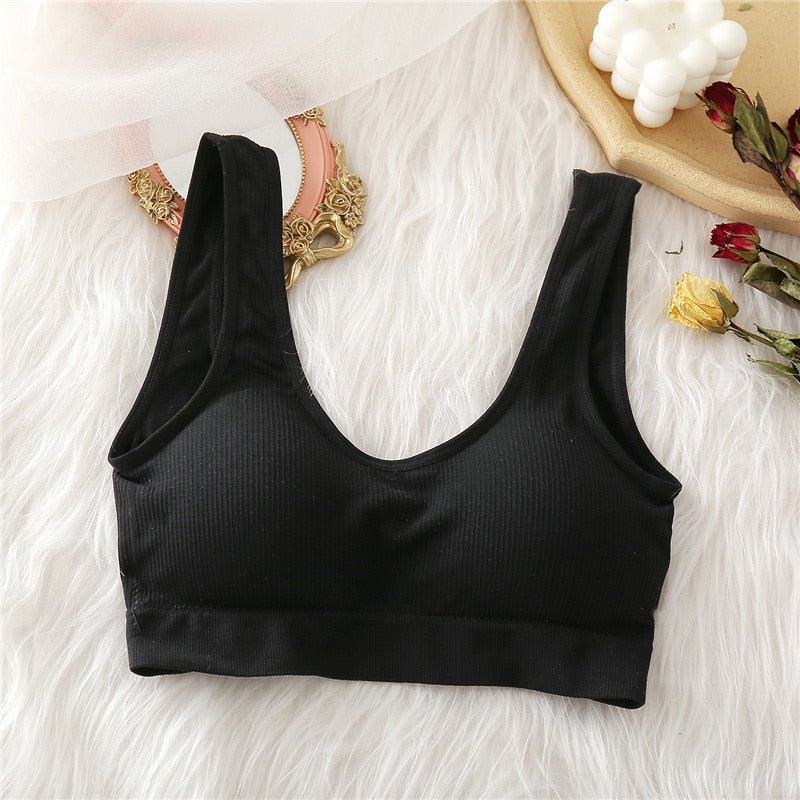 FINETOO Padded Tube Tops Sexy Crop Top Seamless Underwear U-Back Wrapped Chest Streetwear Female Fitness Tops Tank Lingerie 2020