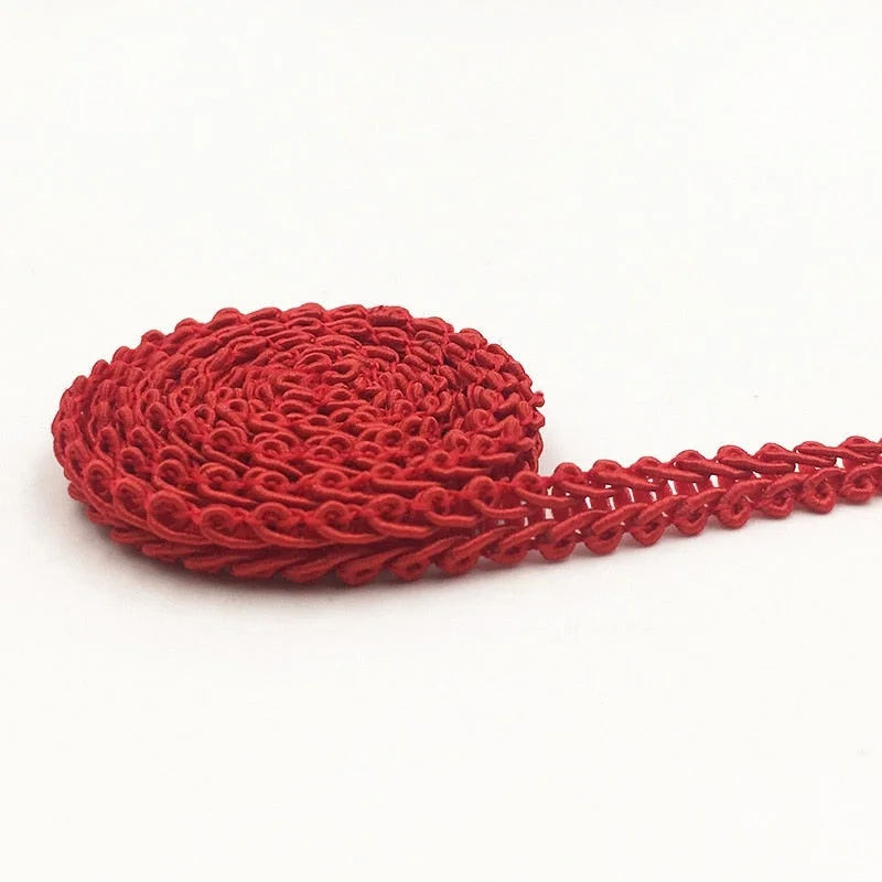 5Meters 8mm Trim Sewing Lace Gold Silver Centipede Braided Lace Ribbon Home Party Decoration DIY Clothes Curve Seing Lace