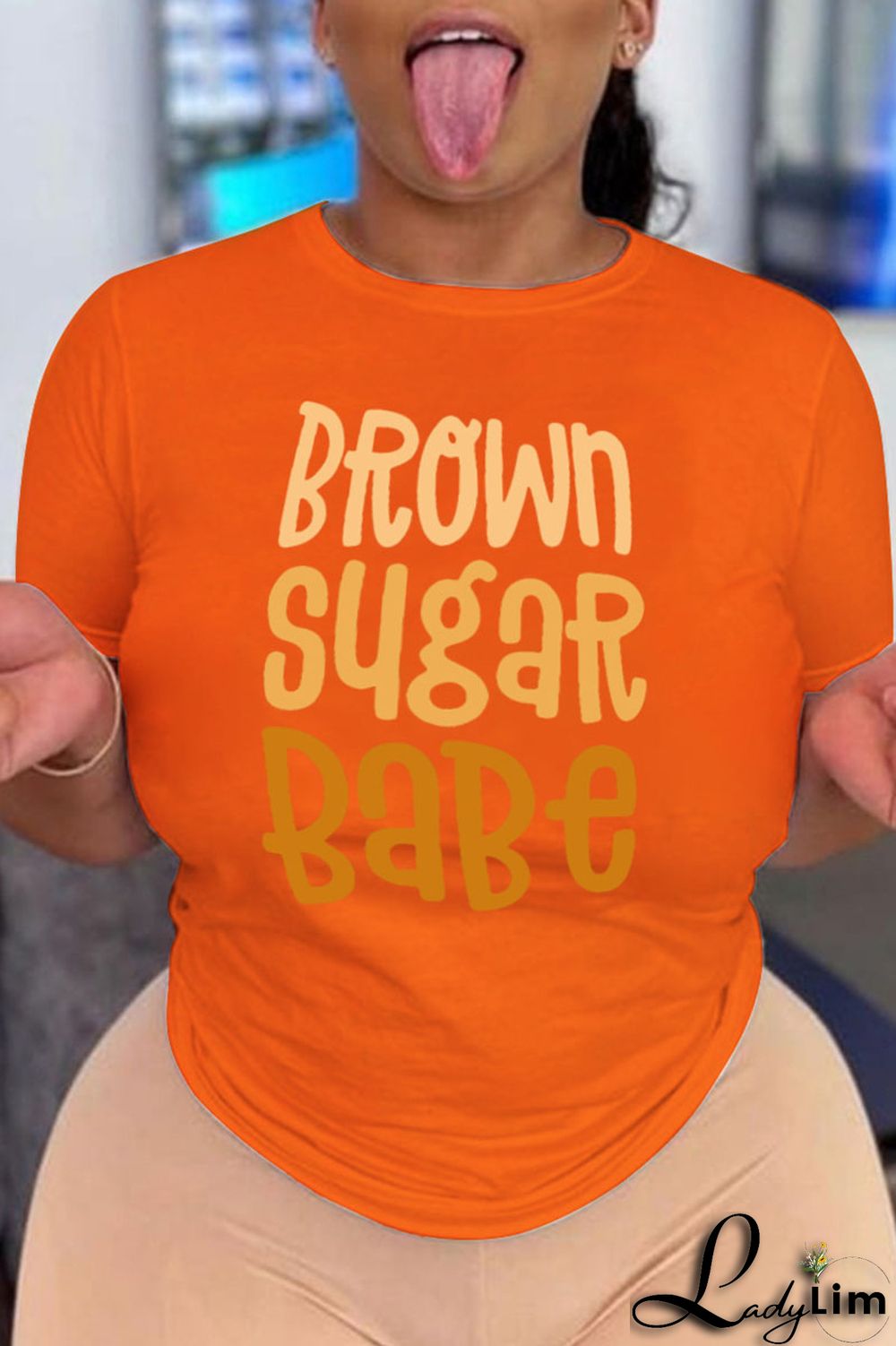 Grey Fashion Street Print Split Joint Letter O Neck T-Shirts