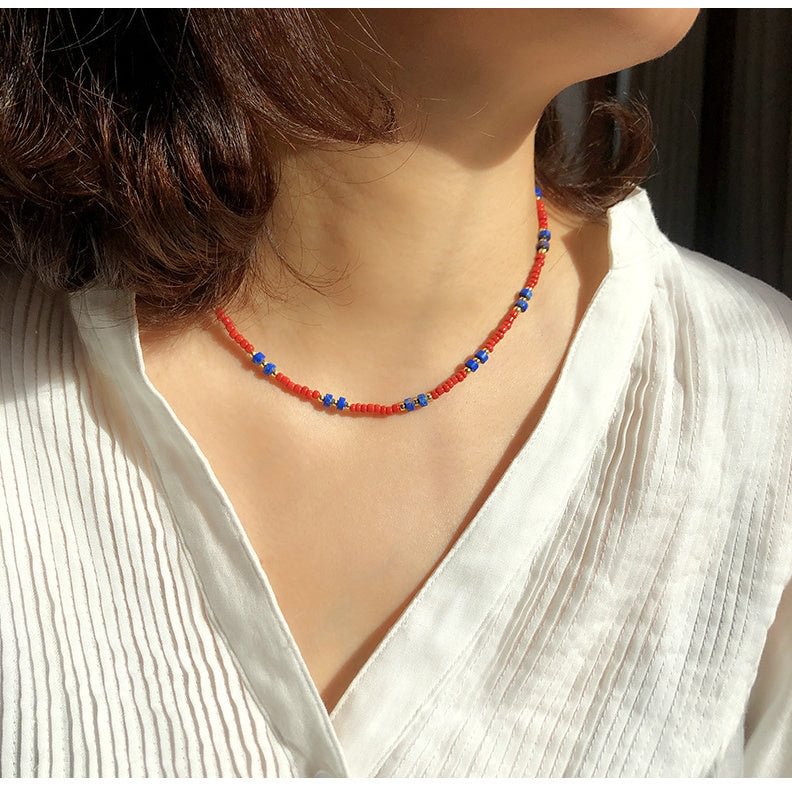 Women's Vintage Ethnic Style Agate Crystal Necklace