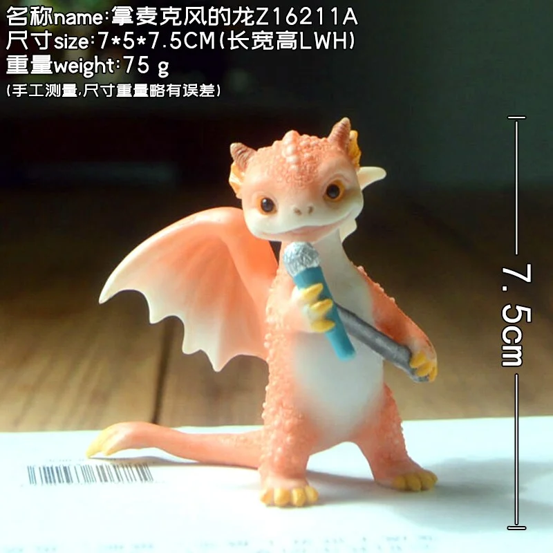 Rex the Green Dragon Figurine Planter Mini Collectible Fantasy Dragon Ornament with Castle Flowerpot Fairy Garden and Terrarium